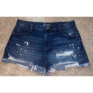 No Boundaries Plus Size High Rise Jean Shorts